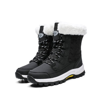 Women Winter Warm Shoes Waterproof Comfortable Mid Calf Fur Outdoor Snow Boots