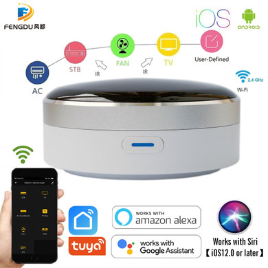 Universal IR Smart Remote Control WiFi + Infrared Home Control Hub Tuya App Works with Google Assistant Alexa Siri