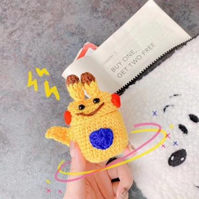 3D Cute Earphone Case For Airpods Case 1 Cartoon Knitted Plush Cover For Apple Airpods 2 Case Bear Teddy Dog Rabbit Earpods Case
