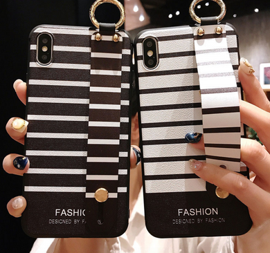 Striped wrist strap iPhone case Striped wrist strap iPhone case