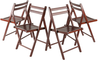 Winsome Wood Taylor 5-Pc Set Drop Leaf Table W/ 4 Folding Chairs