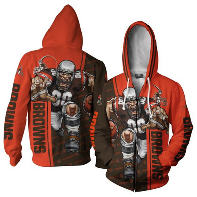 Cleveland Browns Hoodies Mens Mascot 3D Ultra Cool