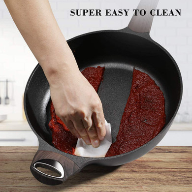 Nonstick Skillet,Deep Frying Pan with Glass Lid