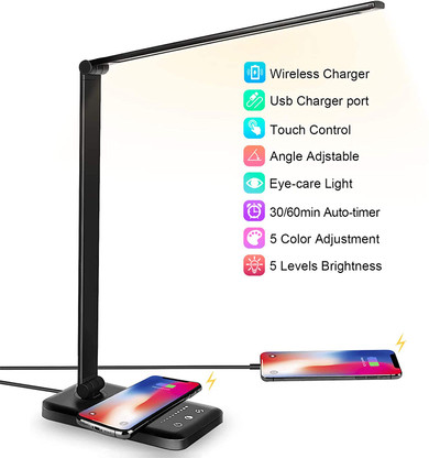 LED Desk Lamp with Wireless Charger