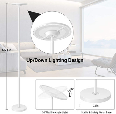 LED Floor Lamp WiFi 66 in.