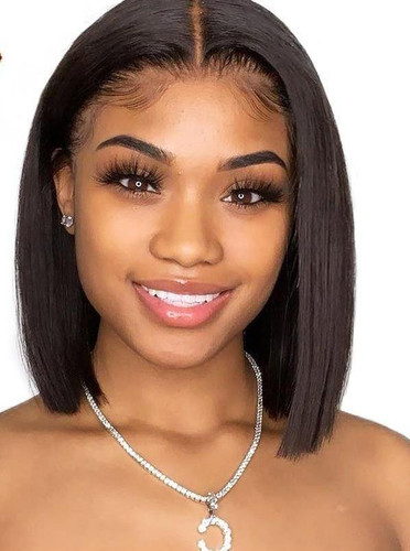 DDB Short Bob Straight Lace Wigs Pre-Plucked Hairline  Pixie Cut Malaysian Bob Closure HUMAN HAIR