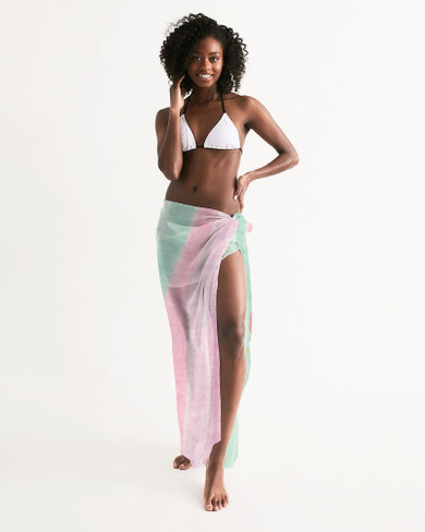 Flamingo Life Tie Dyed Stripes Swim Cover Up Flamingo Life Tie Dyed Stripes Swim Cover Up