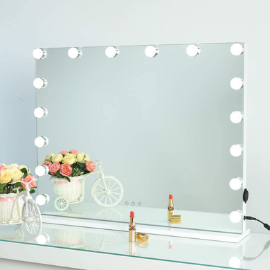 SHOWTIMEZ Vanity Mirror with Lights, Wall-Mounted or Tabletop