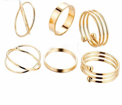 "Forgiveness" Gold Stack Ring Set