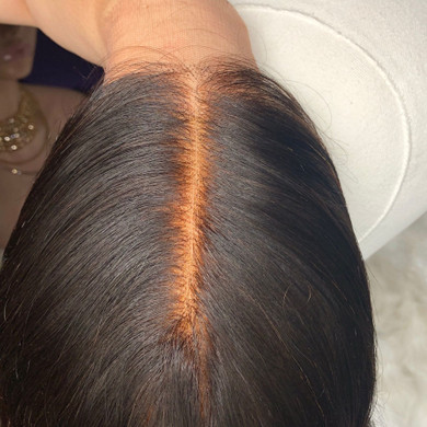 Fake Scalp Glueless Human Hair Wig Piano Keys Band 360 Cap Hair Bob Straight | 100% Lace Front Wigs