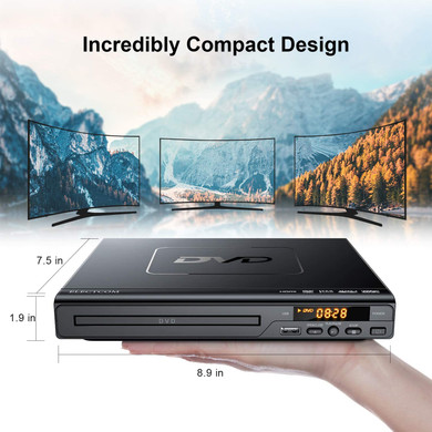 DVD Player, ELECTCOM DVD Players for TV with HDMI, Mini DVD Player