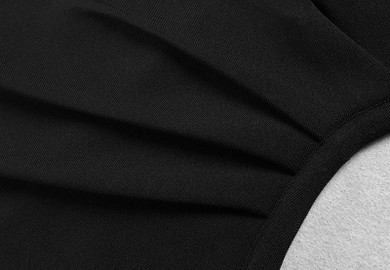 Solid Color Dress Long Sleeve Large V-neck Bandage Dress