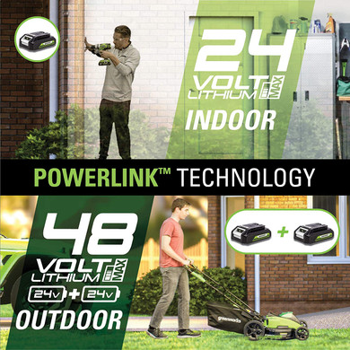 12-Inch 24V Cordless String Trimmer/Edger, 2.0 AH Battery Included .