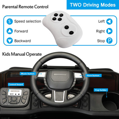 TOBBI 12V Kids Ride on Truck with Remote Control