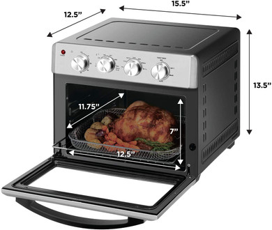 Chefman Air Fryer Toaster Oven, 7-in-1, 6 Slice, 26 QT Convection Air Frye