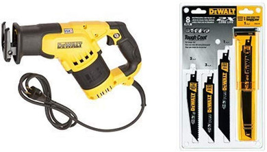 12-Amp Compact Reciprocating Saw with, Reciprocating Saw Blade Set, 8-Piece..