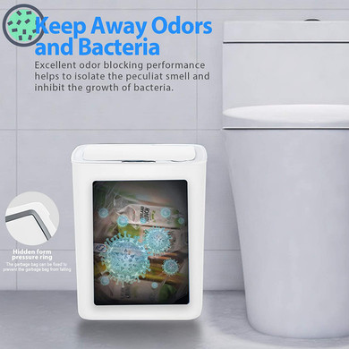 WapoRich Automatic Touchless Sensor Kitchen Trash Can 14Liter / 3.7Gallon
