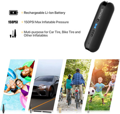 Electric Pump for Car Bike Tires Shock Rechargeable