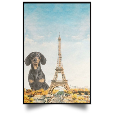 Dachshund Eiffel Tower Canvas Defect Weenie Paris France Wall Art Decor Spring Gift Dog Lover