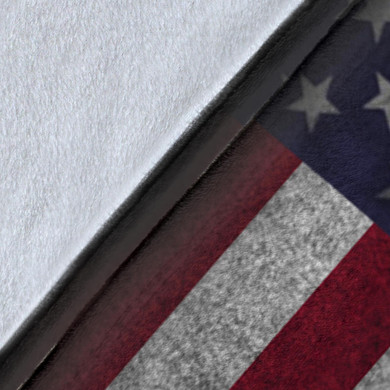 Thin Blue Line And U.S Flag Blanket Old Retro 3D Print Vintage Throw Blanket