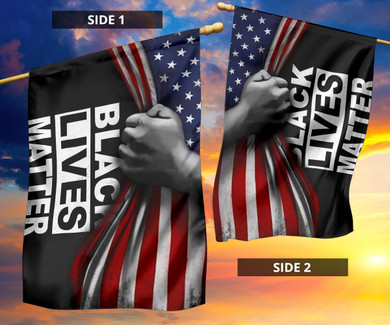 Black Lives Matter Flag And American Flag BLM Black Pride Flag Outside Decor