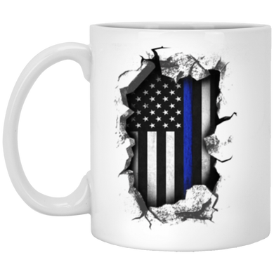 Thin Blue Line Flag Mug 3D Inside Logo Thin Blue Line Mug