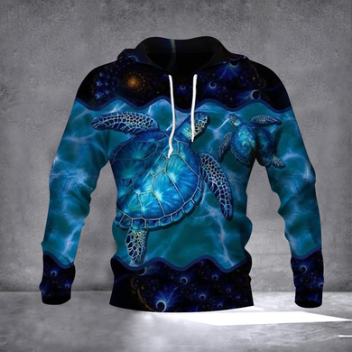 Sea Turtle 3D Hoodie Turtle In Water 3D Printed All Over Hoodie For Men Women Turtle Lover Gift