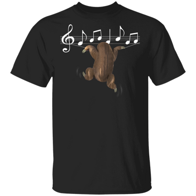 Sloth Plays Music String T-Shirt Funny Sloth Unisex Tee Gift For Classmate