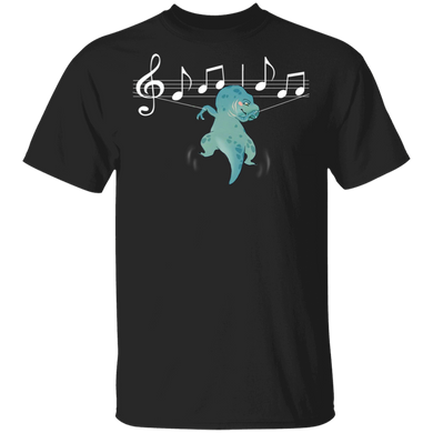 T-Rex Plays Music String T-Shirt Funny T Rex Shirt For Boys Funny Gift For Music Lovers