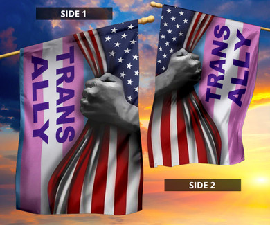 Trans Ally Flag And American Flag Transgender Day Of Remembrance Transgender Awareness Day
