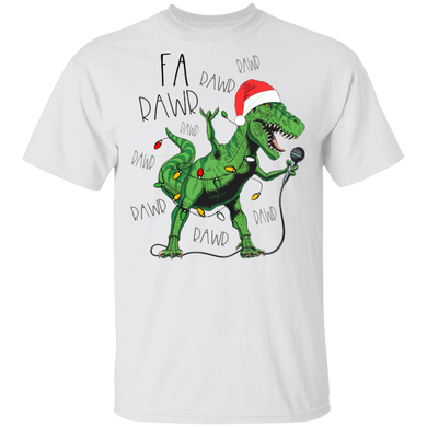 Fa Rawr Rawr Dinosaur Christmas T-Shirt Tree Rex Funny Graphic Tee Gift For Dinosaur Lover