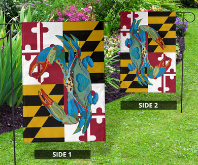 Blue Crab Maryland State Flag Patriotic Graphic With Native Maryland Pride For Decoration