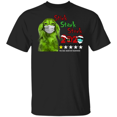 Dachshund Wear Mask Stink Stank Stunk 2020 T-Shirt Funny Quarantine Shirt Men Christmas Gift