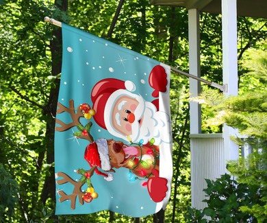 Pitbull Dog Santa Claus Merry Christmas Flag Target Christmas Decor