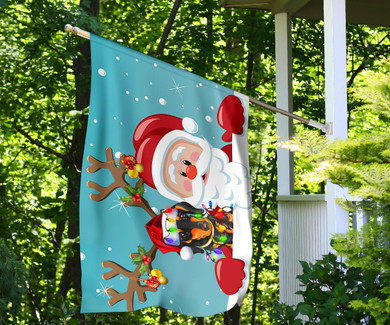 Dachshund Santa Claus Merry Christmas Flag Cute Christmas Room Decor Idea 2020
