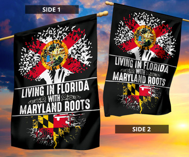Living In Florida With Maryland Roots State Tree Flag Patriotic Gift For Parents Grandpa