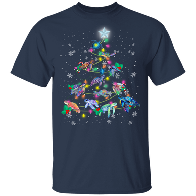 Turtles Christmas Tree T-Shirt Cute Animal Snowflake Xmas Designs Gifts For Turtle Lovers