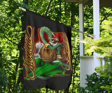 Mexican Pride Flag National Mexico Coat Arms With Eagle & Snake Flag For Yard Mexican Gifts
