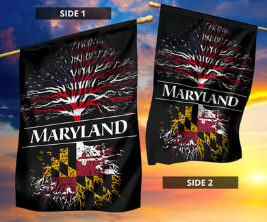 American Grown With Maryland Roots Flag Maryland Pride Indoor And Outdoor Patriotic Decor