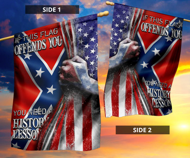 If This Flag Offends You Hand Open American Flag Civil War Flags Designs For Front Door Decor
