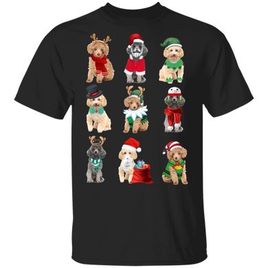Poodle Christmas Gift Santa Hat Xmas Shirt Good Idea Gift For Dog Lovers