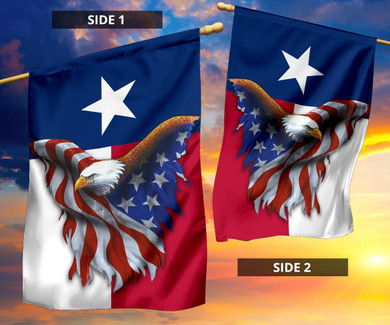 Texas Patriotic Eagle U.S States Flag Texas Patriot For Independence Holiday Decor Gift