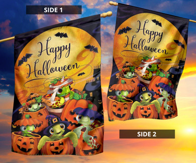 Sea Turtles With Pumpkin Blood Moon T-Shirt Funny Halloween Costumes 2020 Sea Turtle Gifts