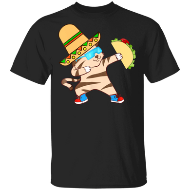 Tacocat Shirt Funny Cute Cat Dabbing Graphic Tee For Cat Owners Gifts For Mexican Students