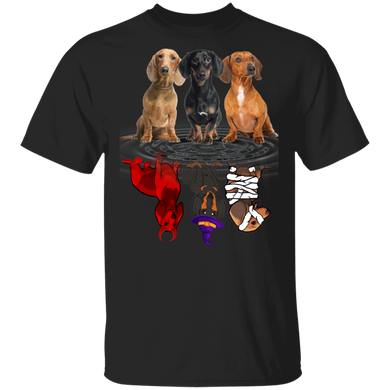 Dachshunds Water Reflection Halloween T-Shirt For Party City Halloween Dachshund Gifts For Her