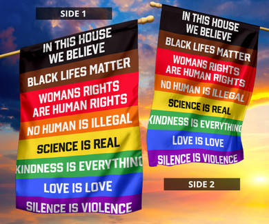 In This House We Believe Flag Black Lives Matter Flag Social Justice Outdoor Decor
