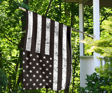Black And White American Flag Honor Military Army Law Enforcement Pride Flag Patio Furniture