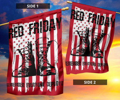 Boots Red Friday Remember Everyone Deployed Flag US Soldier Memorial For Wall Outdoor Flag