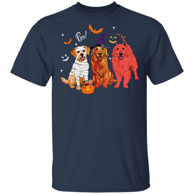 Cute Golden Retriever Pumpkin Halloween Costume Funny T-Shirt Dog Shirt Gift For Family