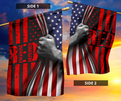 Remember Everyone Deployed Flag Inside States Flag Patriotic 4Th July Decor Honor Red Friday